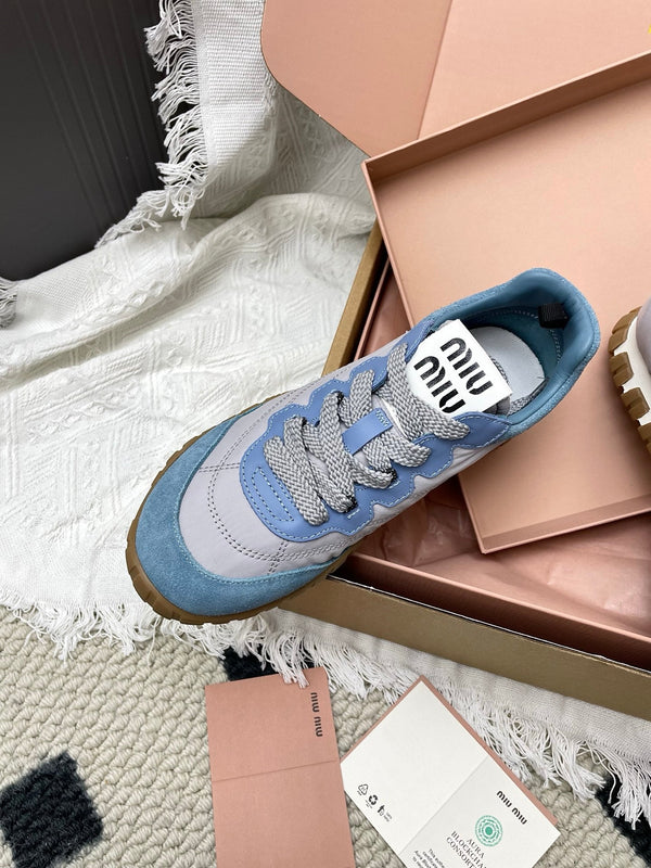 Miu Tyre Sneaker Grey Blue Suede 611342