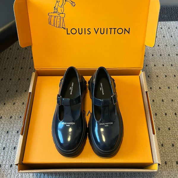LV Squad Mary Jane 5cm Black Patent Leather 611113