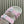 cc dad sandal striped pink white fabric calfksin