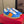 Upvillage Trainer In Blue Mix Orange Suede With Laminated Calfskin 992730