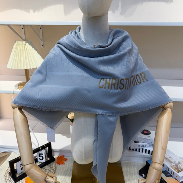 CD 26s Scarf 140cm In Cashmere Silk 281268