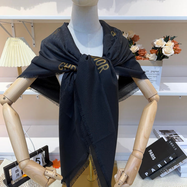 CD 26s Scarf 140cm In Cashmere Silk 281270