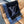 SCARF 200 CM IN BLACK MIX BLUE WOOL 390040