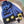 SCARF 200 CM IN COBALT BLUE MIX BLACK CASHMERE  401905