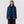 SCARF 200 CM IN COBALT BLUE MIX BLACK CASHMERE  401905