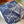 GG JACQUARD PATTERN KNIT SCARF 195 CM WITH TASSELS NAVY BLUE 403747