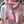 Geometric Scarf 151 CM IN Light Pink Mix White Cashmere