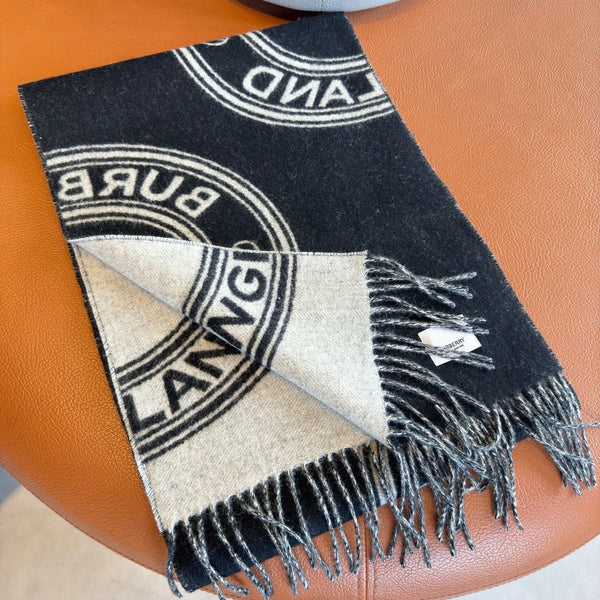BBR Long Scarf 17CM Black Calico Cashmere 150404