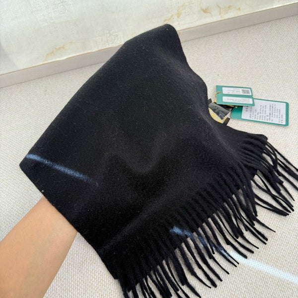 Loro Piana Long Scarf Black Cashmere 150419