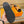 HM Men's Cross Strap Slide Orange Cowhide 544098