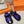 CHYPRE SANDAL BLACK MIX IMPERIAL BLUE CALFSKIN