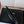 TRIOMPHE Card Holder Black Sliver Cowhide& Fabric