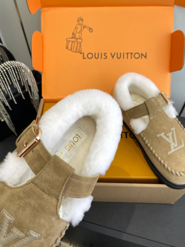 LV Colorado Comfort Mary Jane Loafer Suede & Shearling