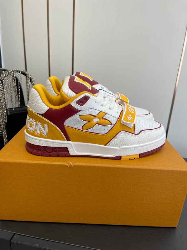 LV Tarine sneakers White and Yellow Perforated Calf Leather 533502