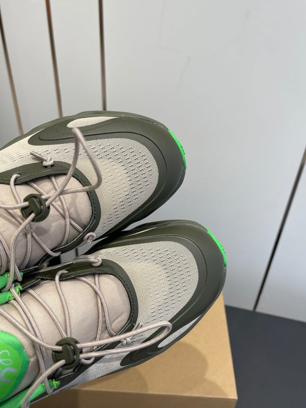 Loewe x On Cloudsolo Sneakers Khaki Green and Beige  Polyester and Mesh 533484