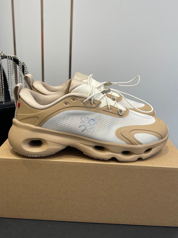 Loewe x On Cloudsolo Sneakers Cream Grey and Light Beige Polyester and Mesh 533485