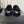 CC Double C Furry Slippers Black Fur 554698