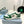 PRA DOWNTOWN PERFORATED SNEAKERS WHITE AND GREEN CALFSKIN