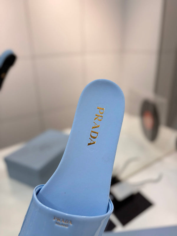 Pra Slides Blue Patent Leather 834593
