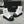 CC Interlocking Logo Combat Boots In Black White Quilted Lambskin 432655