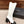 CC 25 Chelsea High Boots With Chain 85mm Black White Calfskin 428215