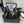 CC 26s Platform Sandals 75 Black Sheepskin Mixed Gold Charm 650091