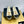 espadrilles yellow white tweed black grosgrain