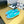 espadrilles turquoise fabric blue calfskin