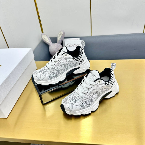 CD Chrono Sneaker 40mm In White Mesh Fabric 994576