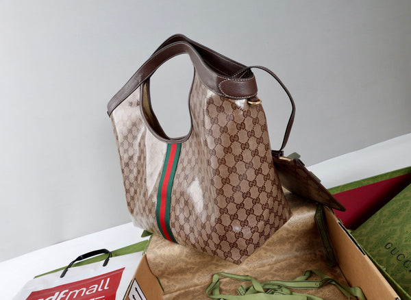 GG 26s Giglio Large Tote Bag 60cm Sand Brown Coated Canvas