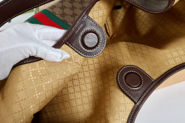 GG 26s Giglio Large Tote Bag 60cm Sand Brown Coated Canvas