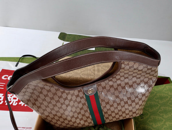 GG 26s Giglio Large Tote Bag 60cm Sand Brown Coated Canvas
