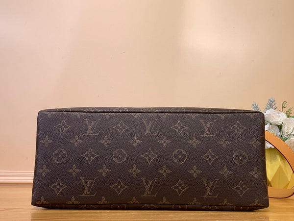 LV Shopper Tote MM 40cm Brown Monogram Calfskin 205583