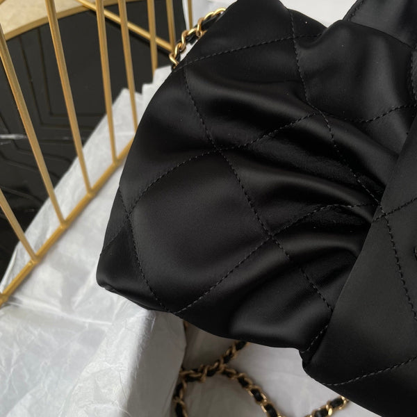 CC 25K Mini Bow Bag 26cm Black Canvas