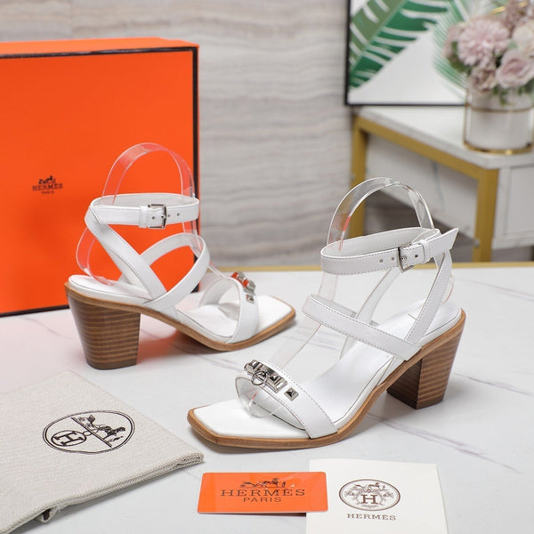 HM Ivresse 65 Sandal White Calfskin