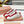 Miu Plume Sneakers Red White Cowhide Suede 456352