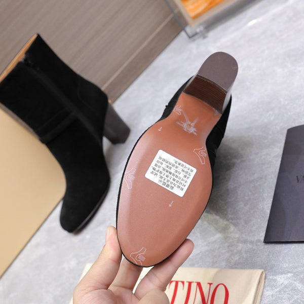 Valentino 2025 Heeled Boot Black Suede 547600