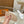 LV Mare Flat Mule White Sheepskin