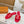 LV Mare Flat Mule Red Rose Sheepskin