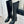 CC High Boots 70mm Plain Black Lambskin
