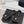 FLAT CHAIN HEART SLIPPER IN BLACK LAMBSKIN