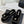 THICK-SOLED CHAIN HEART SLIPPER IN BLACK VELVET