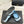 CC 26s Square-Toe Mary Jane Shoes Black Blue Tweed Leather 920423