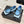 CC 26s Square-Toe Mary Jane Shoes Black Blue Tweed Leather 920423