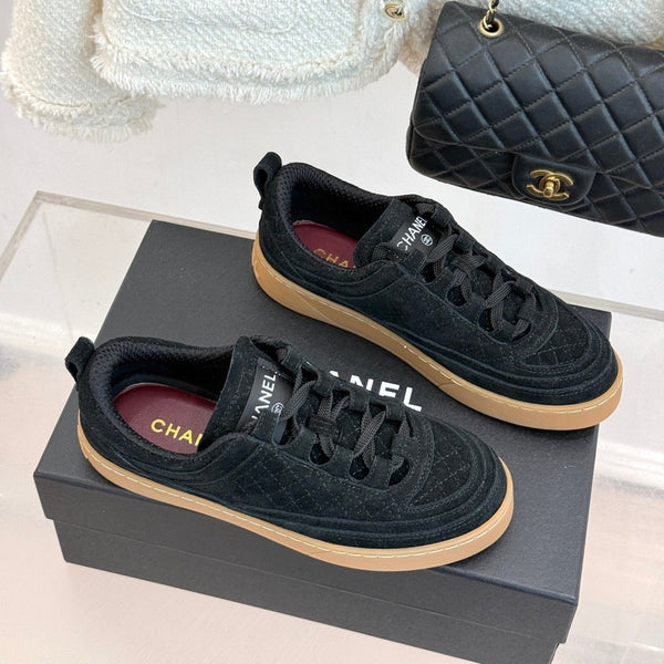 CC Casual Sports Shoes Black Diamond Pattern Suede 920476