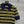 Miu Miu 25 Striped Polo Top Dark Blue Yellow Wool