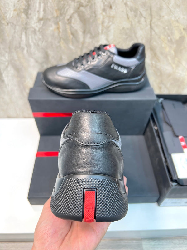 PRA AMERICA'S CUP SOFT RUBBER AND BIKE FABRIC SNEAKERS BLACK GRAY