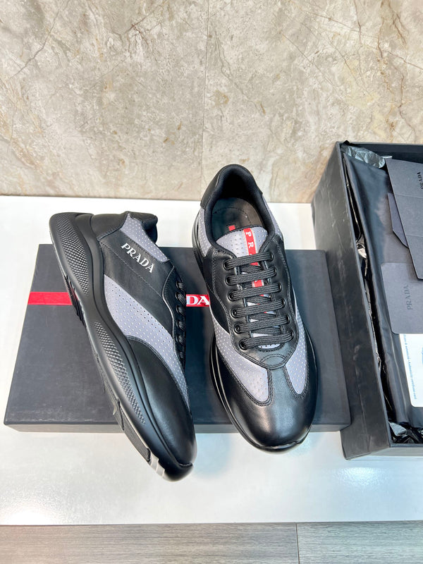 PRA AMERICA'S CUP SOFT RUBBER AND BIKE FABRIC SNEAKERS BLACK GRAY