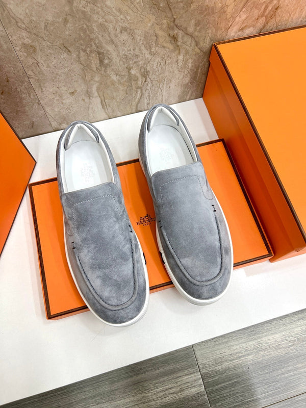 HM 25 Men's Kiddy Slip-on Shoe Grey Cowhide 545623