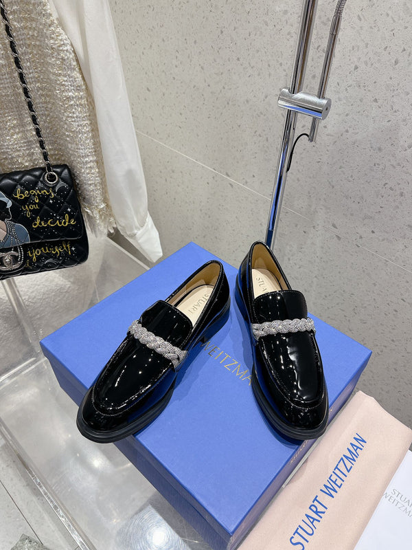 SW Palmer Highshine Loafer With Crystal Black Patent Leather 554370